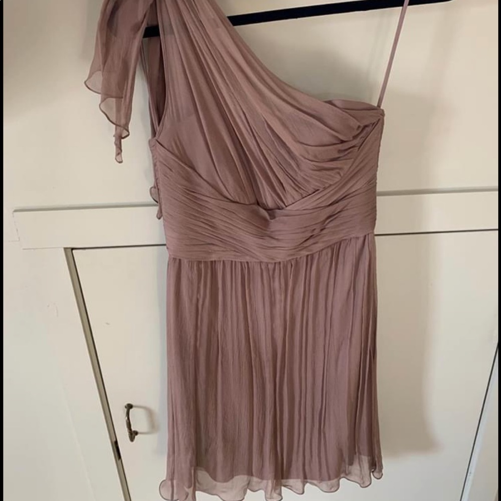 Amsale Chiffon truffle bridesmaids dress